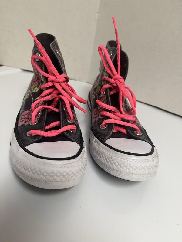 Converse Chuck Taylor All Star Floral Girls Hi Top Sneakers Shoes SZ 5