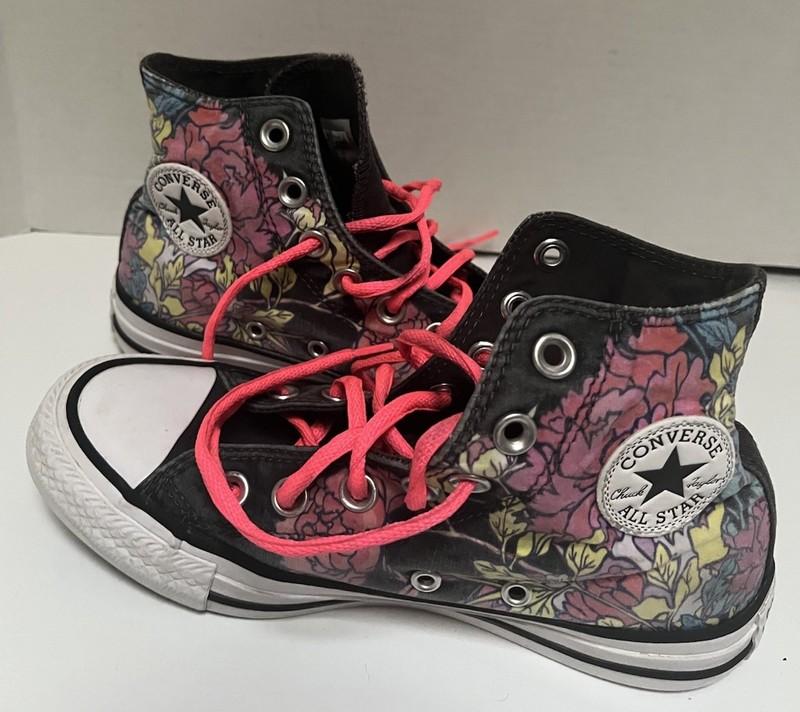 Converse Chuck Taylor All Star Floral Girls Hi Top Sneakers Shoes SZ 5