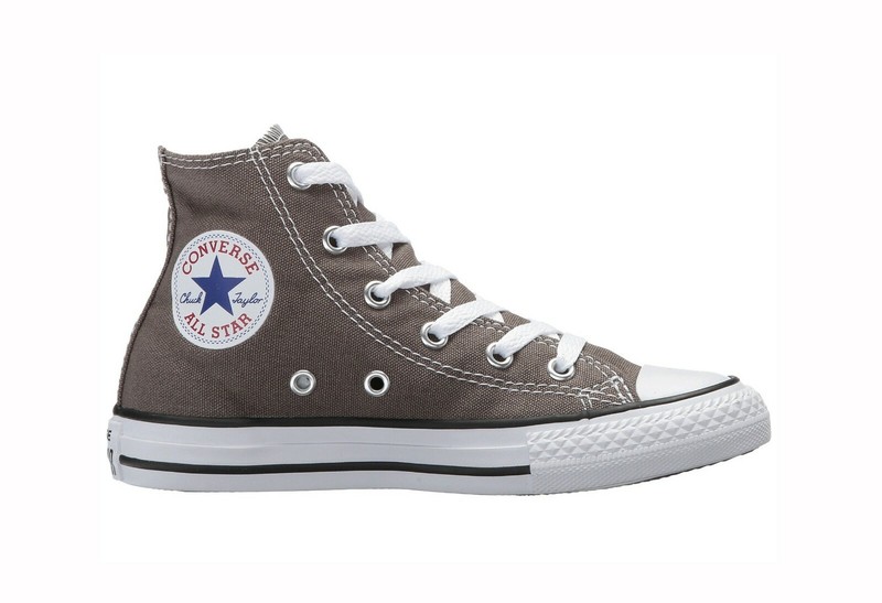 CONVERSE Chuck Taylor All Star Hi Charcoal Gray Shoes Big/Little Girls Sneakers