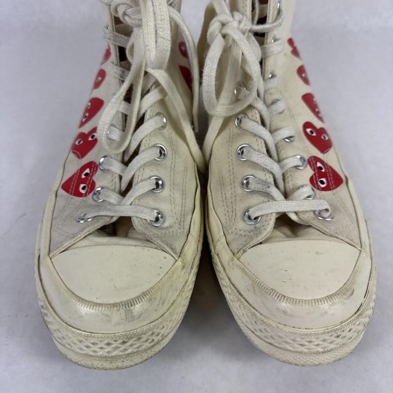 Converse Chuck Taylor All Star High X Comme Des Garcons Heart White Mens Size 10