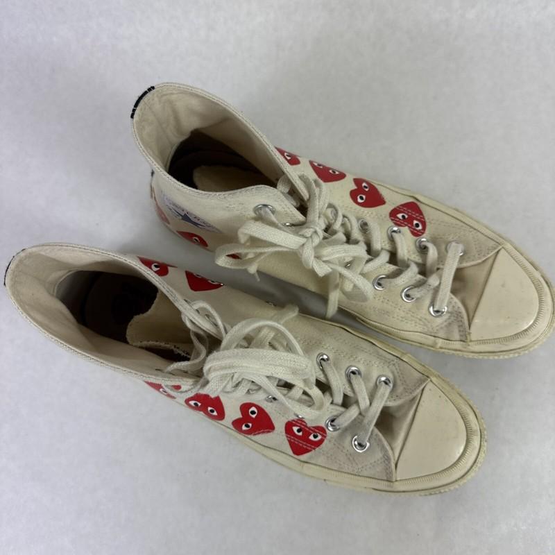 Converse Chuck Taylor All Star High X Comme Des Garcons Heart White Mens Size 10
