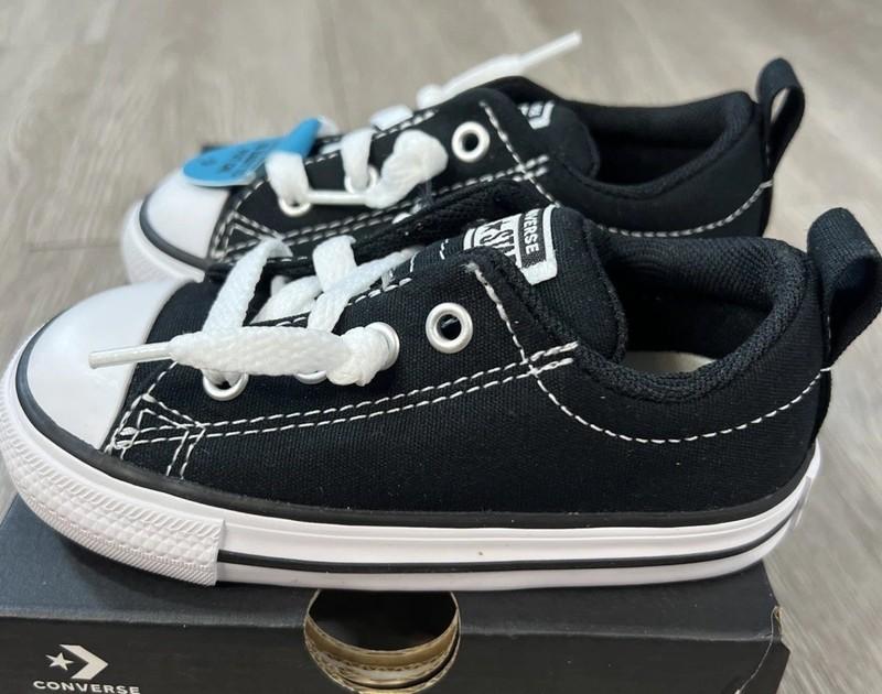 Converse Chuck Taylor All-Star Infant Size 7 CTAS Street Slip A01699F Black New