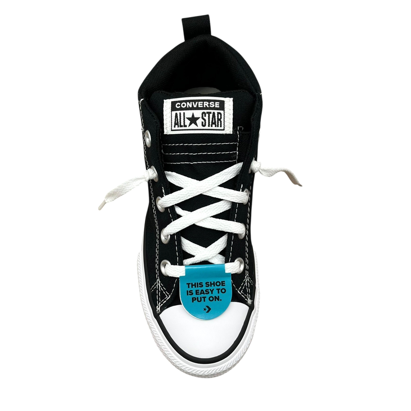 Converse Chuck Taylor All Star Youth Boys Girls Mid Top Sneaker Sz 3 Black-White