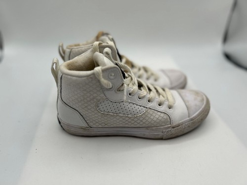 Converse Chuck Taylor Asylum Mid Big Sneakers Boy's Sz 2Y White Athletic Shoes