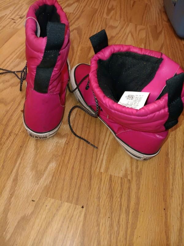 Converse Chuck Taylor Junior's Pink Pop Boots Size 5