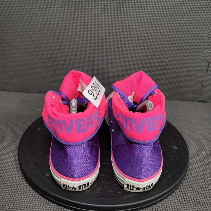 Converse Chuck Taylor Two Fold Shoes Youth Sz 6 Purple Pink Canvas Sneakers