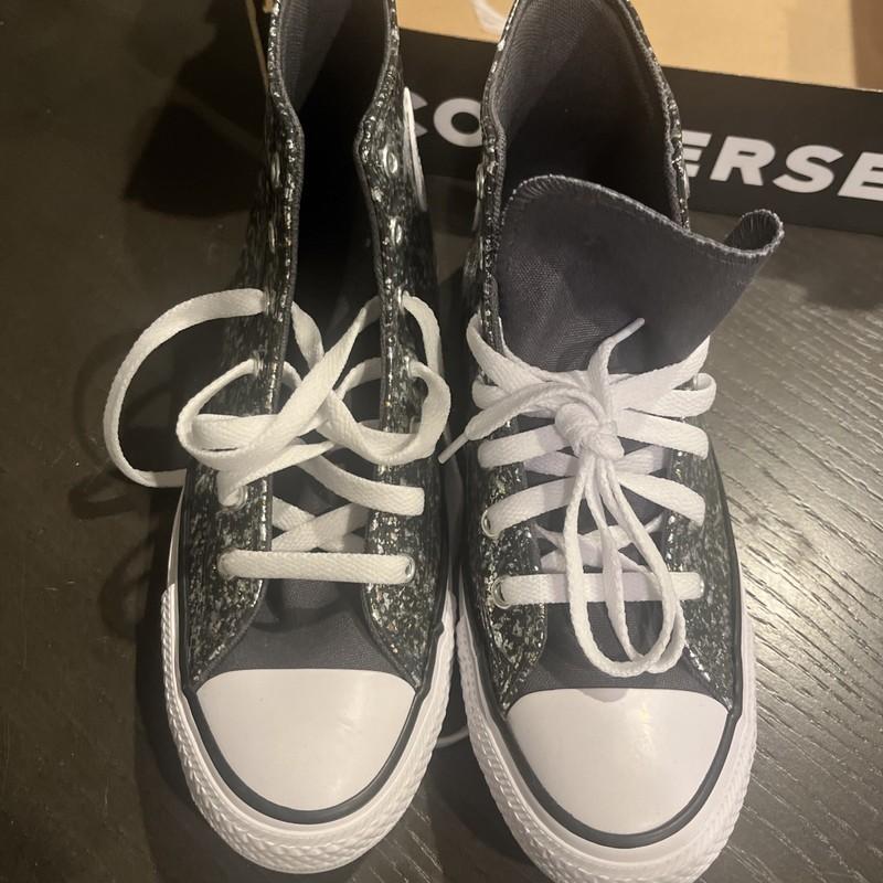 Converse CTAS 1V Black/Egret Girl's High Top Sneakers Youth Size 5 NWB A11116C