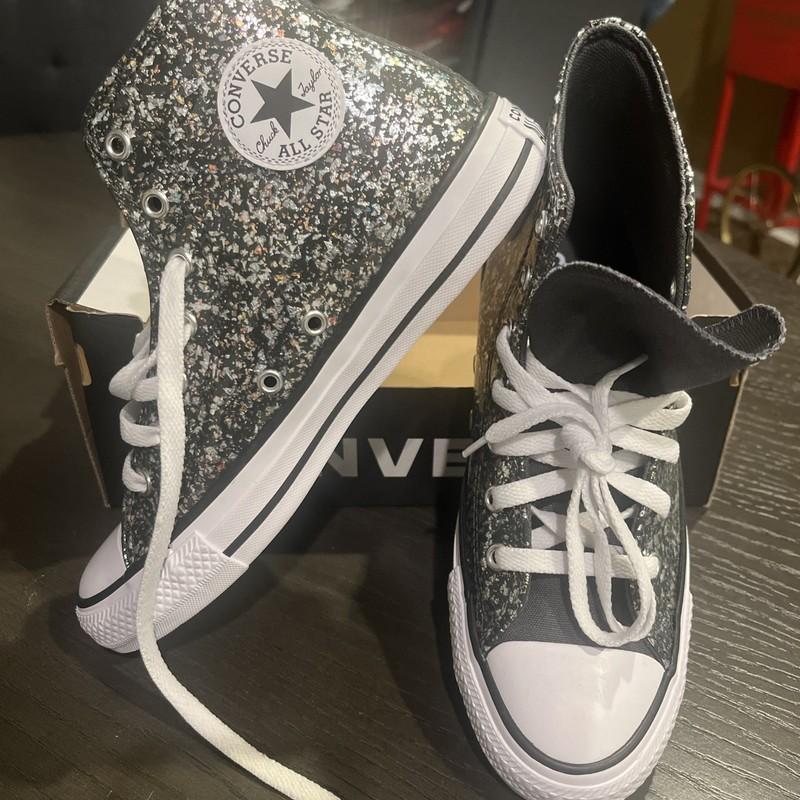 Converse CTAS 1V Black/Egret Girl's High Top Sneakers Youth Size 5 NWB A11116C