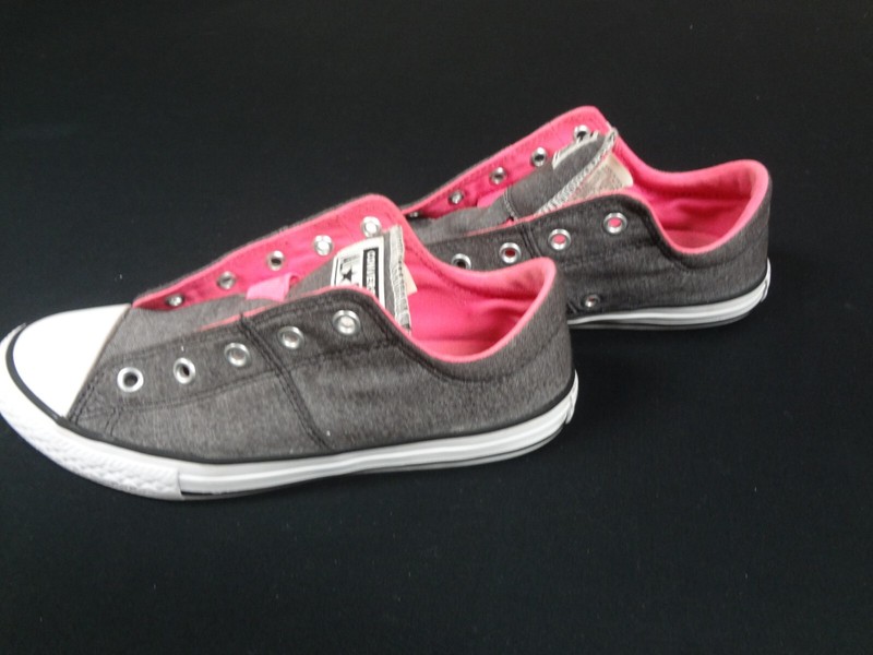 CONVERSE GRAY PINK & WHITE GIRLS YOUTH SNEAKERS SHOES SIZE 3