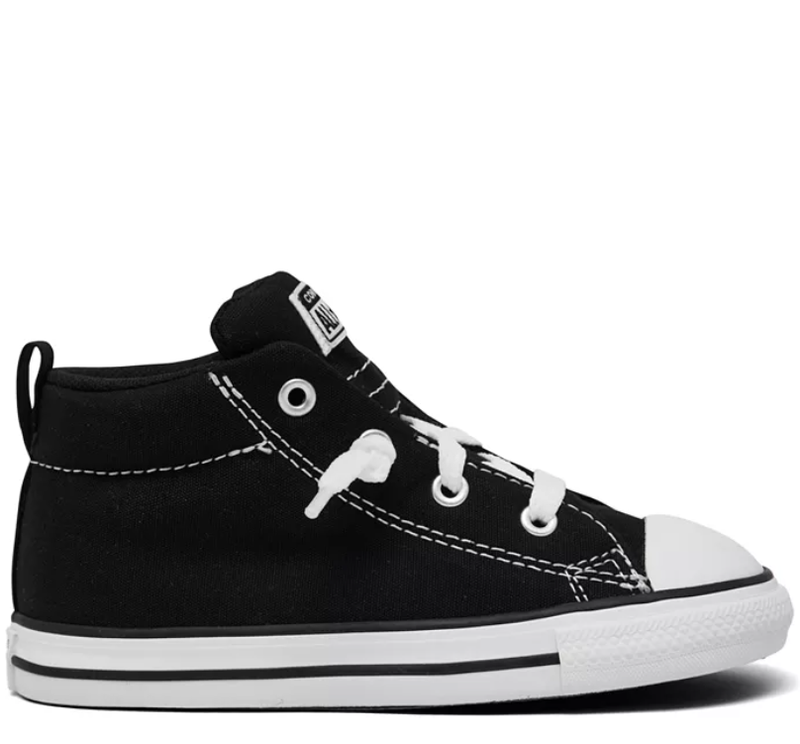 Converse Infants' CTAS Street Mid Style# A01721F Size 10 Color Black/White