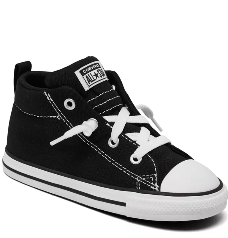 Converse Infants' CTAS Street Mid Style# A01721F Size 10 Color Black/White