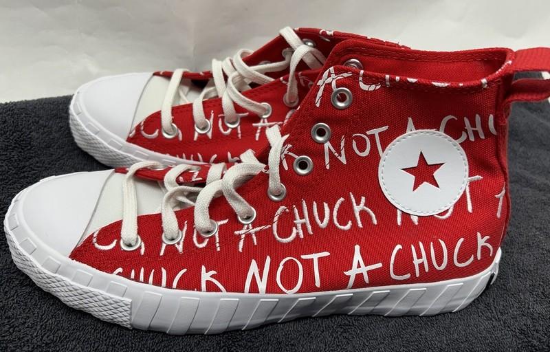 Converse Mens Size 9 'Not A Chuck' Red UNTITL3D CTAS Hi Sneaker Shoes