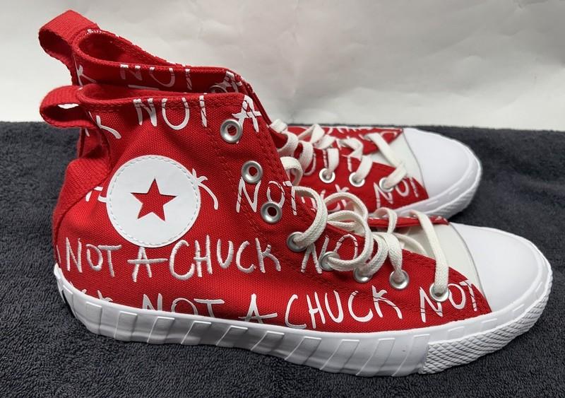 Converse Mens Size 9 'Not A Chuck' Red UNTITL3D CTAS Hi Sneaker Shoes