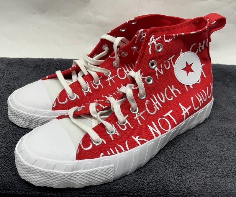 Converse Mens Size 9 'Not A Chuck' Red UNTITL3D CTAS Hi Sneaker Shoes