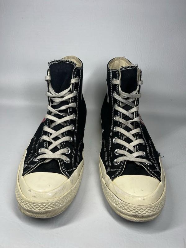 Converse PLAY Comme Des Garcons High Top Sneakers Black Heart Shoes M10 W12