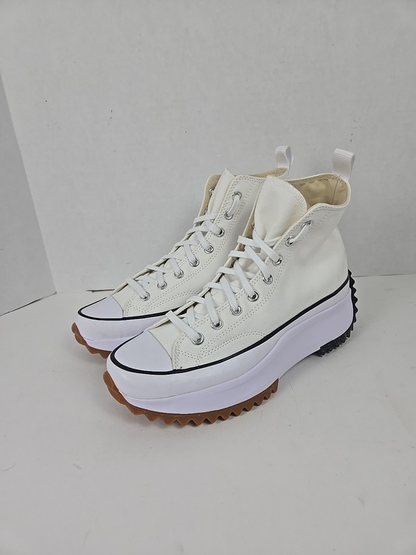 Converse Run Star Hike High Top White Canvas Shoes - Men's 9.5/Women's 11