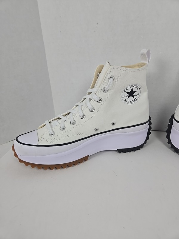 Converse Run Star Hike High Top White Canvas Shoes - Men's 9.5/Women's 11