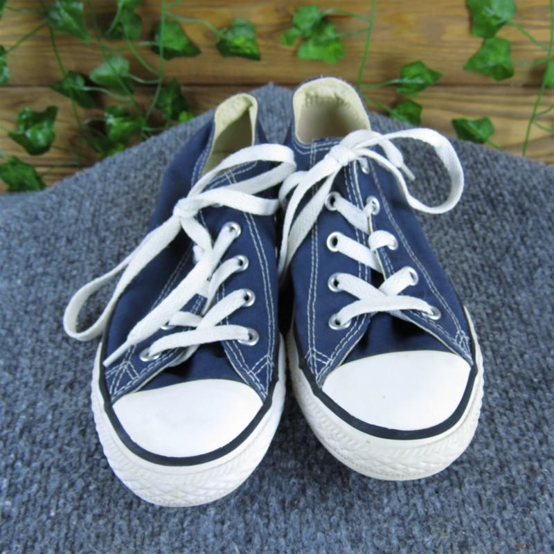 Converse Sneaker Low Top Boys Y 2 Medium Athletic Blue Fabric Lace Up
