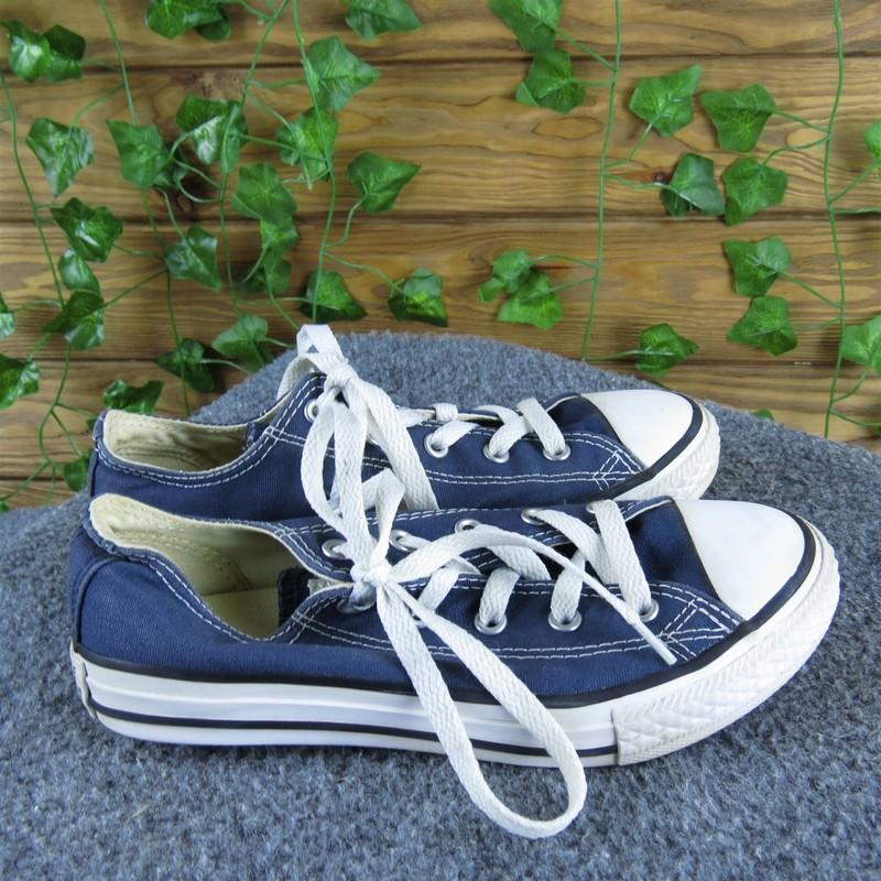 Converse Sneaker Low Top Boys Y 2 Medium Athletic Blue Fabric Lace Up