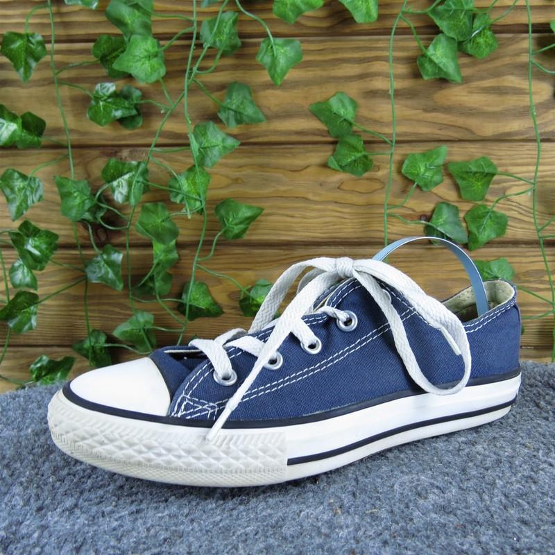 Converse Sneaker Low Top Boys Y 2 Medium Athletic Blue Fabric Lace Up