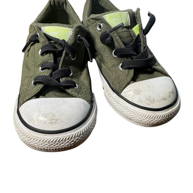 Converse Unisex Boys Girls Size 10 Olive Green Sneakers