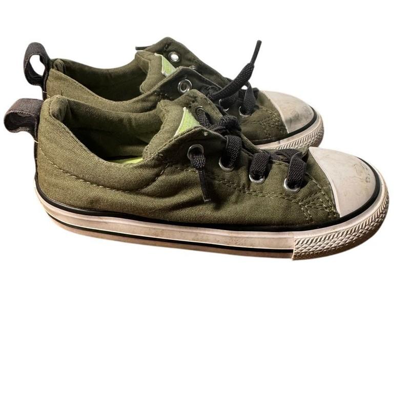 Converse Unisex Boys Girls Size 10 Olive Green Sneakers