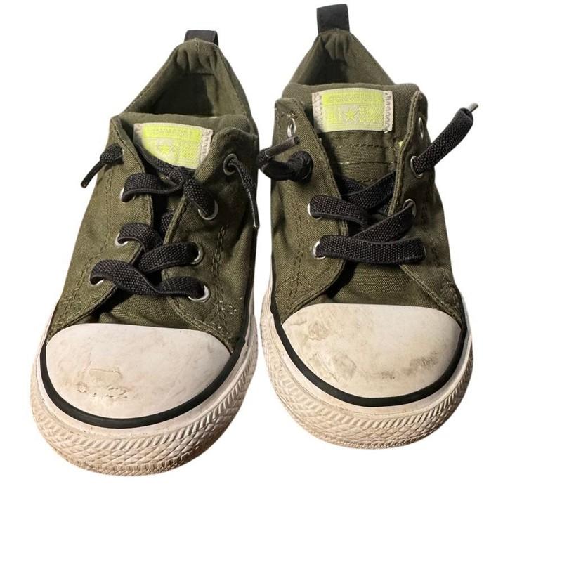Converse Unisex Boys Girls Size 10 Olive Green Sneakers