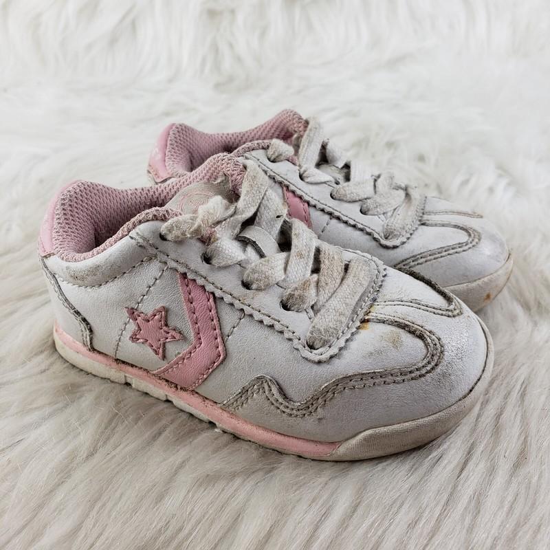 CONVERSE White Pink Casual Shoes Toddler Kids Size US 6 EUR 22