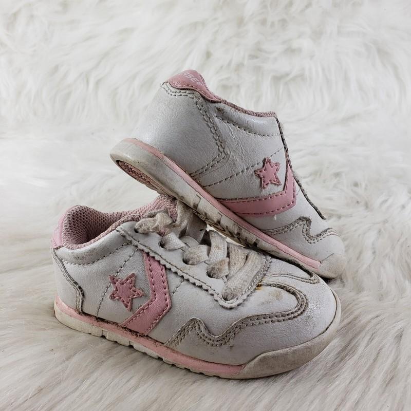 CONVERSE White Pink Casual Shoes Toddler Kids Size US 6 EUR 22