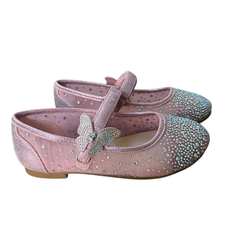 Copper KeyGirls' Amelia Rhinestone Butterfly Flats Size 11