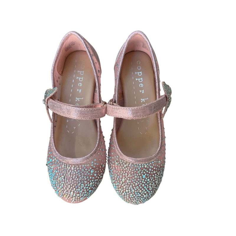 Copper KeyGirls' Amelia Rhinestone Butterfly Flats Size 11