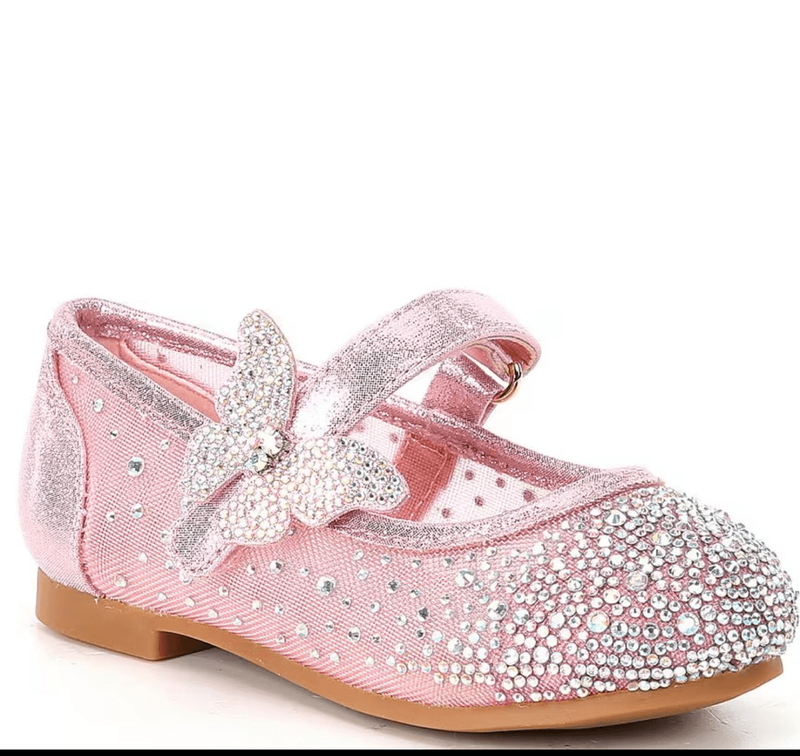 Copper KeyGirls' Amelia Rhinestone Butterfly Flats size 11