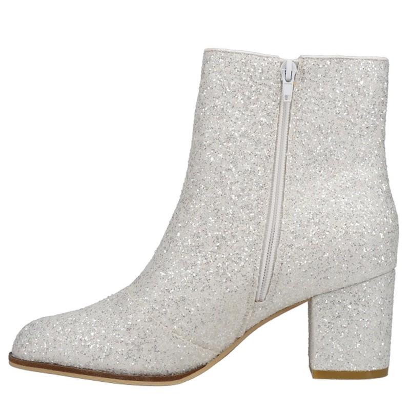 Corkys Razzle Dazzle Glitter Round Toe Zippered Booties Womens Size 9 M Casual B