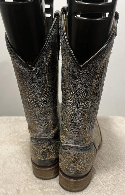 Corral Teens A1032 Cross & Wings Leather Western Cowgirl Boots Youth Size 4.5
