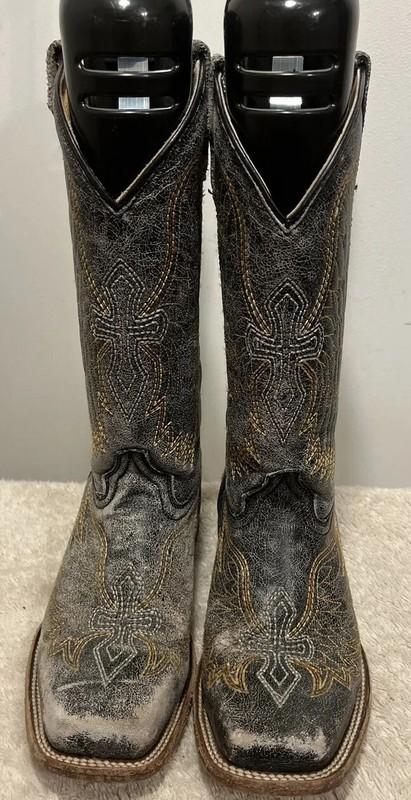 Corral Teens A1032 Cross & Wings Leather Western Cowgirl Boots Youth size 4.5