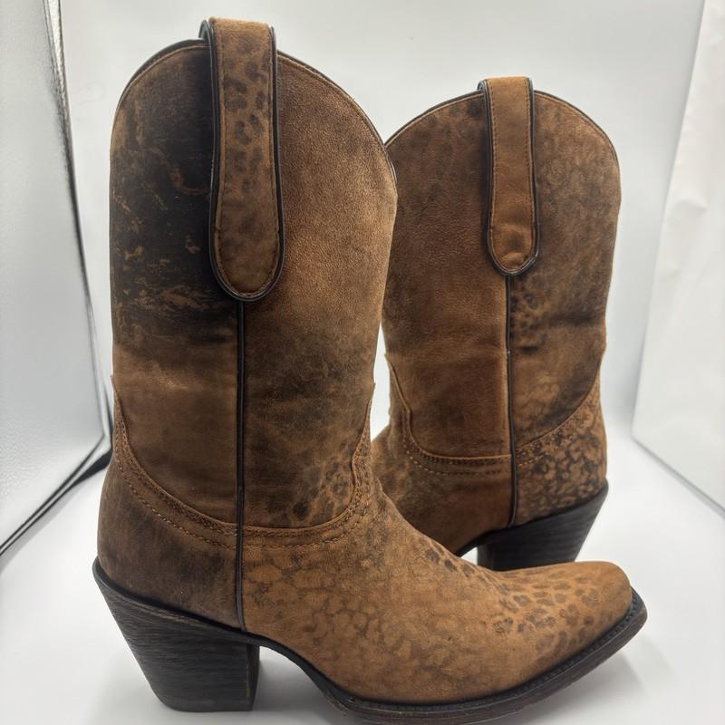 Corral Vintage Women 8.5 Leopard Cowgirl Boot AB068 Rare Leopardito Leather BOHO