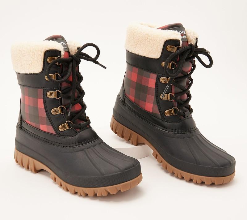 Cougar Women's Sz 7 Waterproof Lace-Up Winter Boots Brown A516686