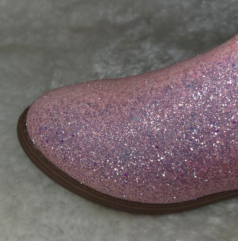 Cowboy Boots Blush Pink Sparkle Glitter Youth Size US 3 = Women US 5 By Pawz NEW