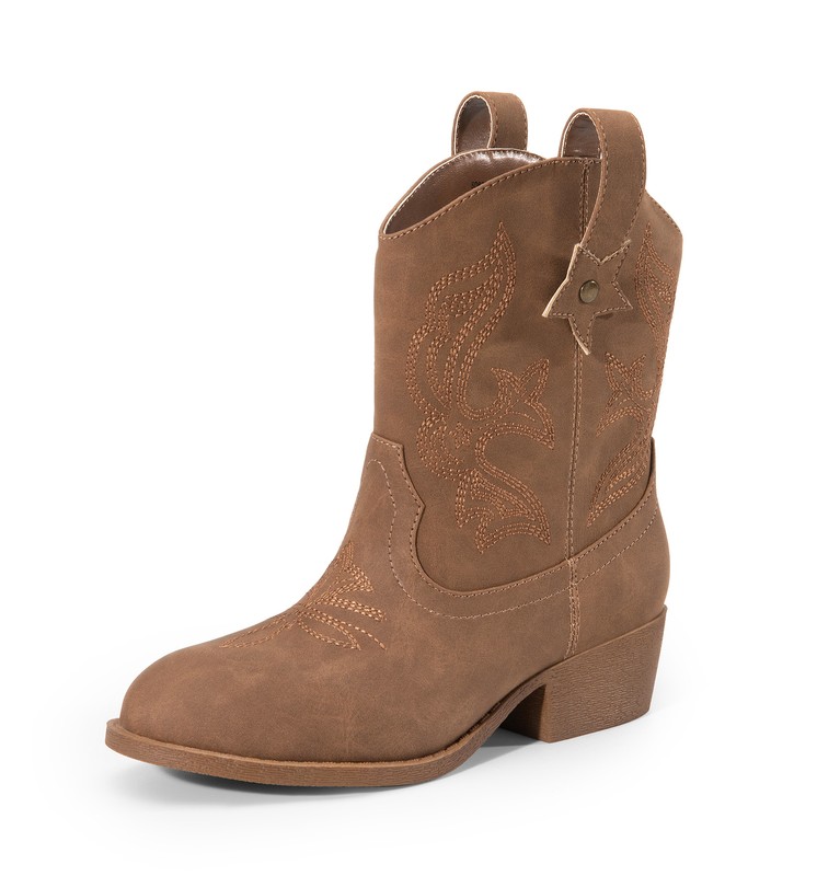 Cowgirl Boots 2-in-1 Western Boots Removable Cuff Fold Over Girls Fashion Boots