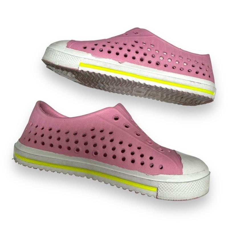 Crewcuts Girls Shoes Sz 10 Pink Closed Toe Water Shoes White Washable