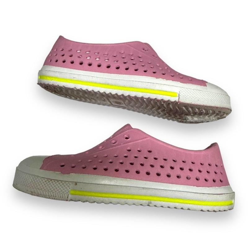 Crewcuts Girls Shoes Sz 10 Pink Closed Toe Water Shoes White Washable