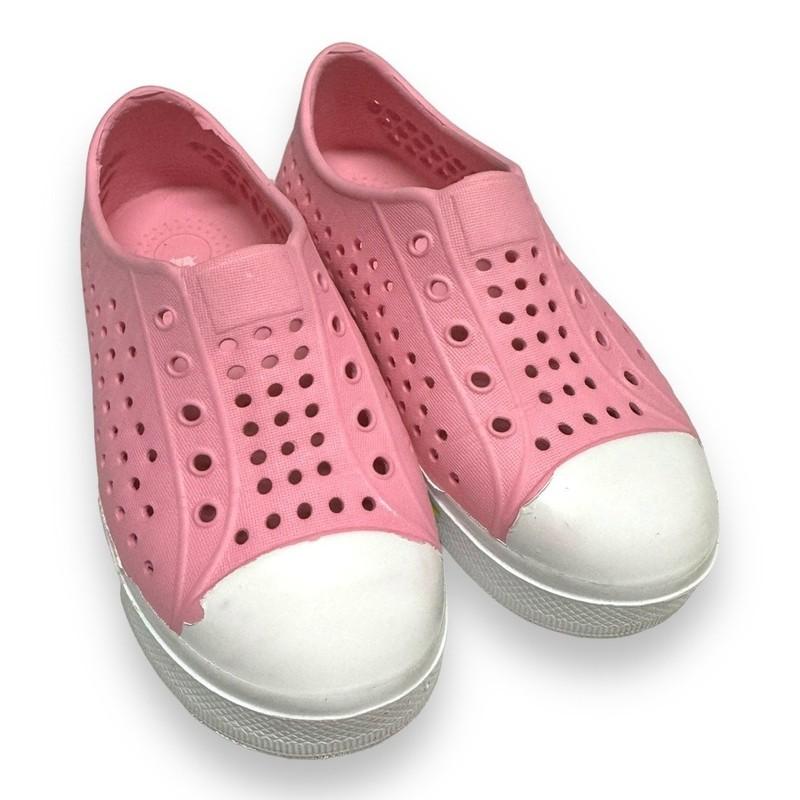 Crewcuts Girls Shoes Sz 10 Pink Closed Toe Water Shoes White Washable
