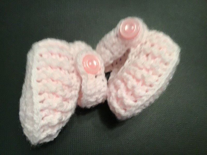 Crochet Baby Shoes Baby Booties Crochet Doll Shoes Booties Pink With Button