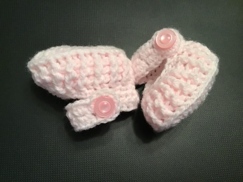 Crochet Baby Shoes Baby Booties Crochet Doll Shoes Booties Pink With Button