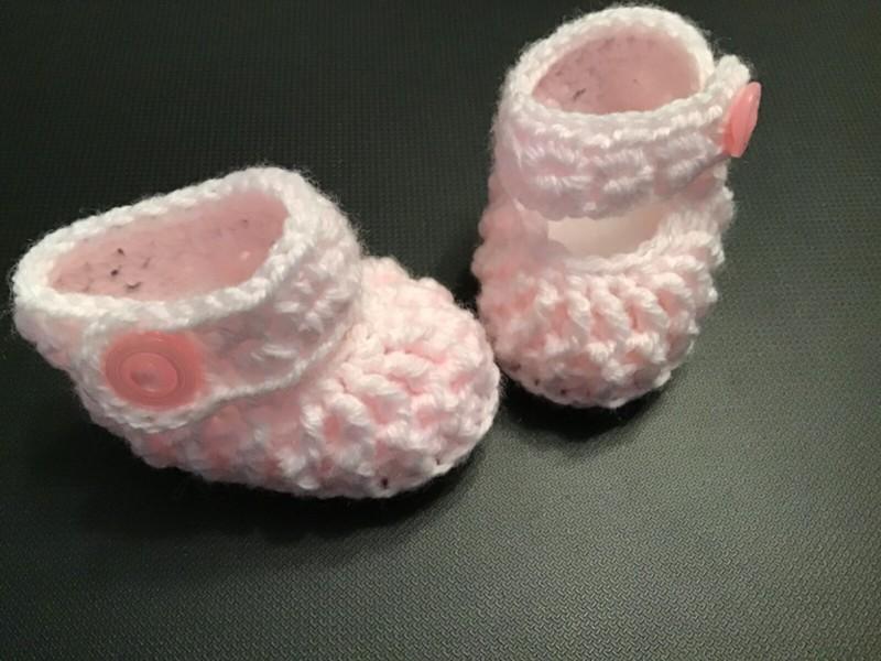 Crochet Baby Shoes Baby Booties Crochet Doll Shoes Booties Pink With Button