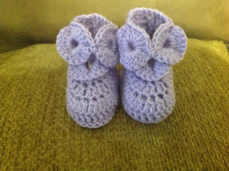Crochet Baby Shoes Crochet Baby Booties Crochet Doll Shoes Lavender