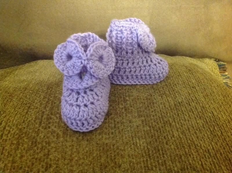 Crochet Baby Shoes Crochet Baby Booties Crochet Doll Shoes Lavender