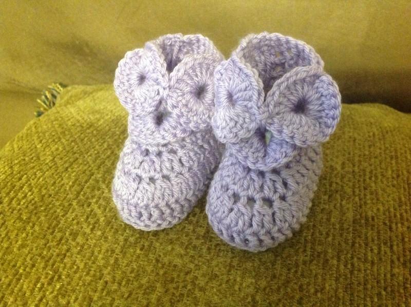 Crochet Baby Shoes Crochet Baby Booties Crochet Doll Shoes Lavender