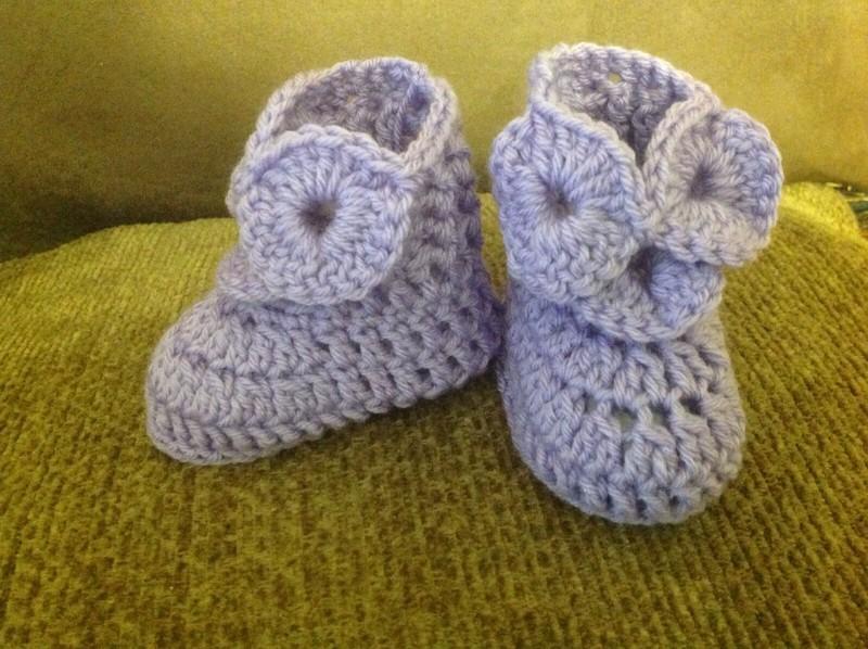 Crochet Baby Shoes Crochet Baby Booties Crochet Doll Shoes Lavender