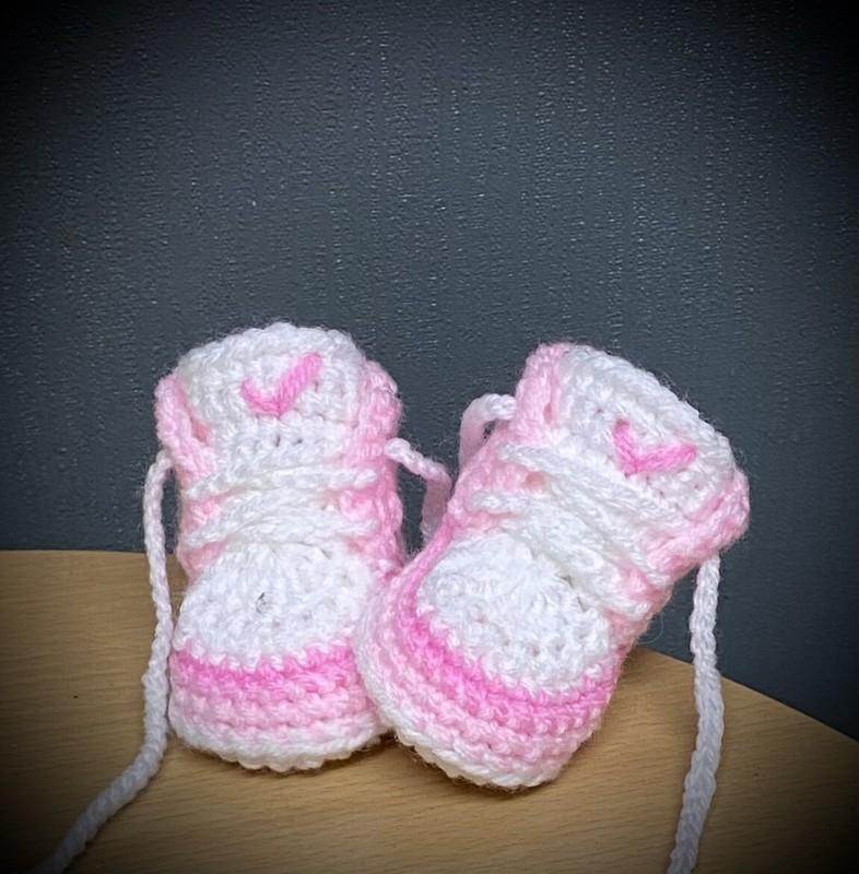 Crochet Baby Shoes Handmade Crochet Wool Baby Booties Sneakers Slippers Trainers